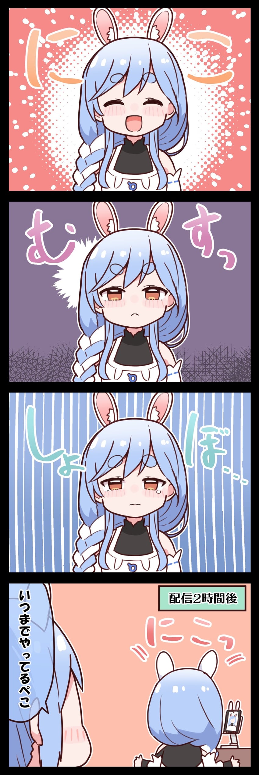 usada pekora and pekomama (hololive) drawn by purin_a_la_mode_(popup)