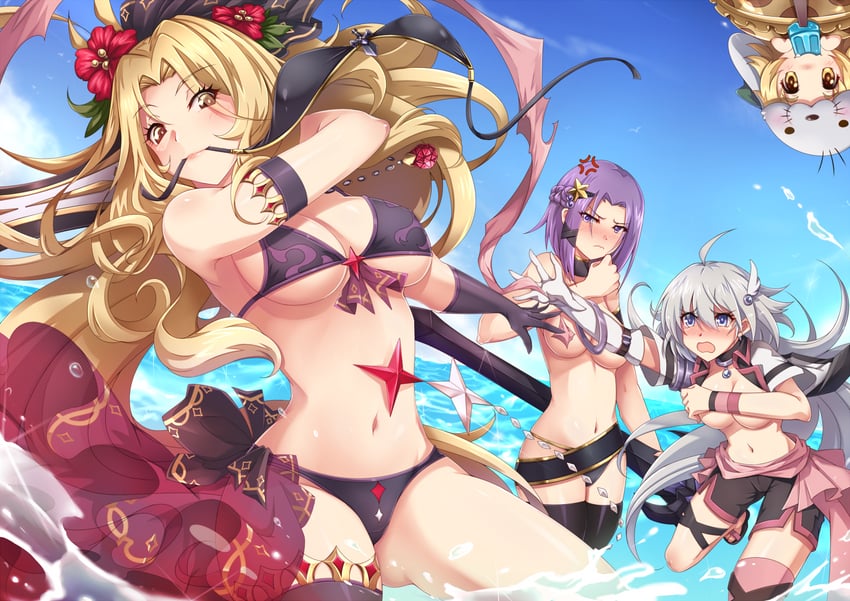 christina, jun, tomo, and matsuri (princess connect!) drawn by aata1007