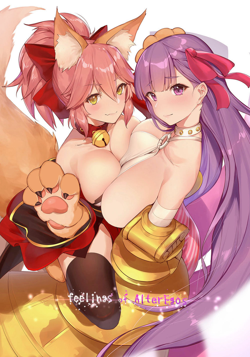 tamamo, tamamo cat, and passionlip (fate and 3 more) drawn by yaman