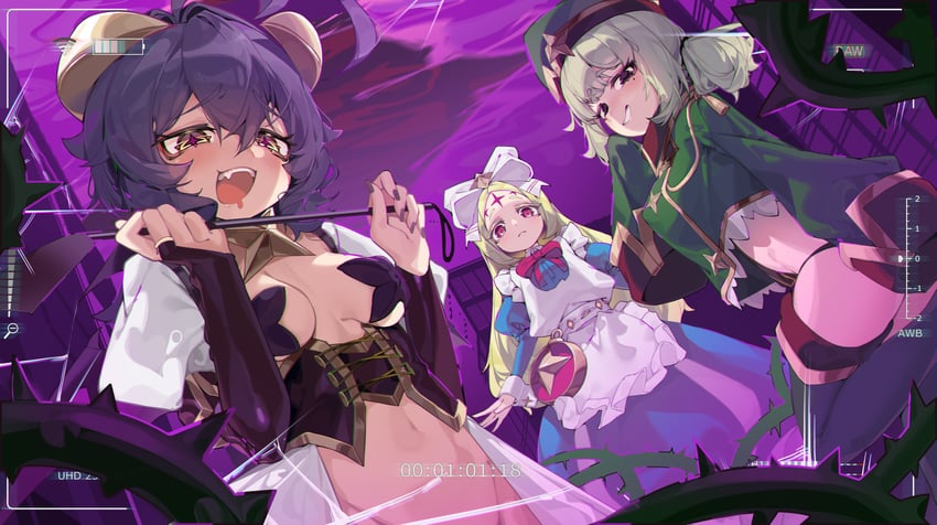 hiiragi utena, magia baiser, araga kiwi, leoparde, morino korisu, and 1 more (mahou shoujo ni akogarete) drawn by aiza-ku