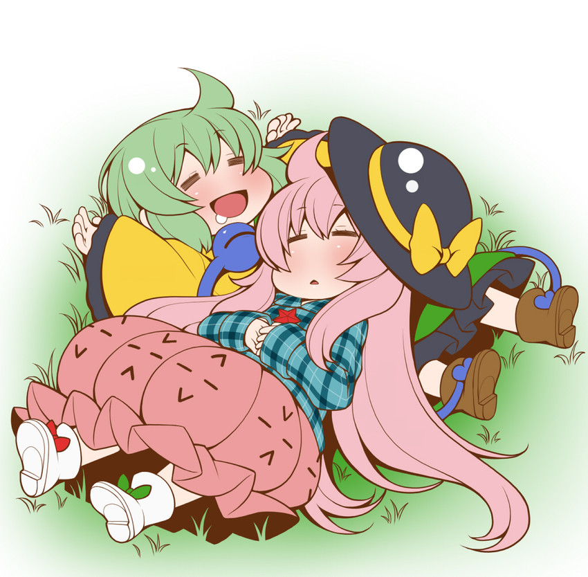 komeiji koishi and hata no kokoro (touhou) drawn by eichi_yuu
