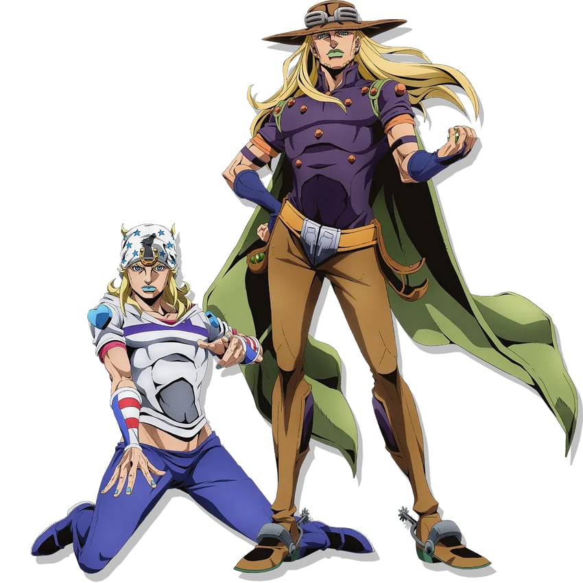 johnny joestar and gyro zeppeli (jojo no kimyou na bouken and 1 more)