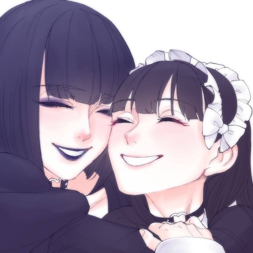 mihara machiko and kunimoto yasuna (original) drawn by byackopath_(artist)