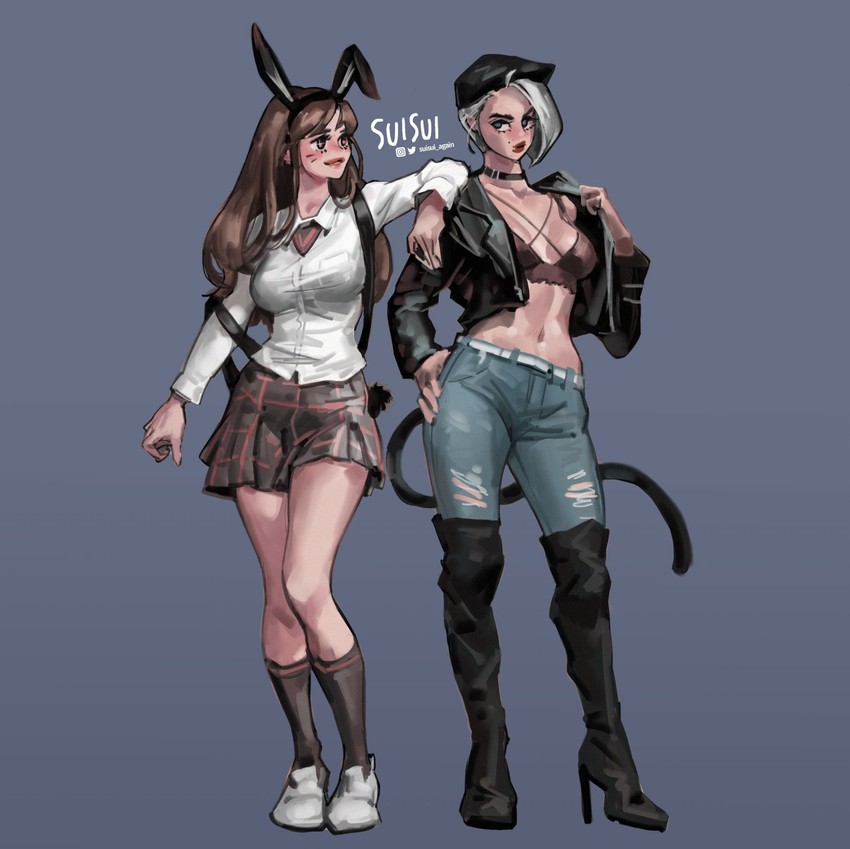 d.va and ashe (overwatch and 1 more) drawn by suisui_again