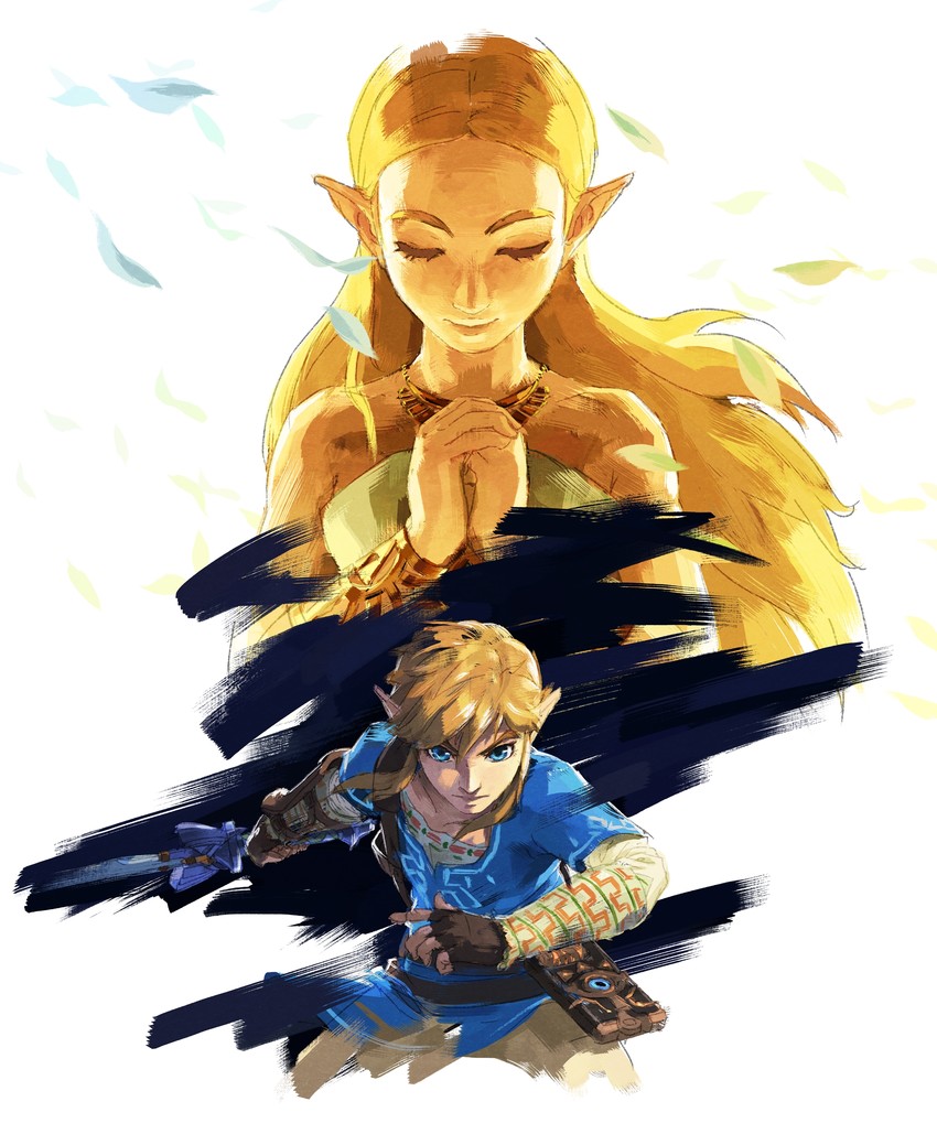 link and princess zelda (the legend of zelda and 1 more)