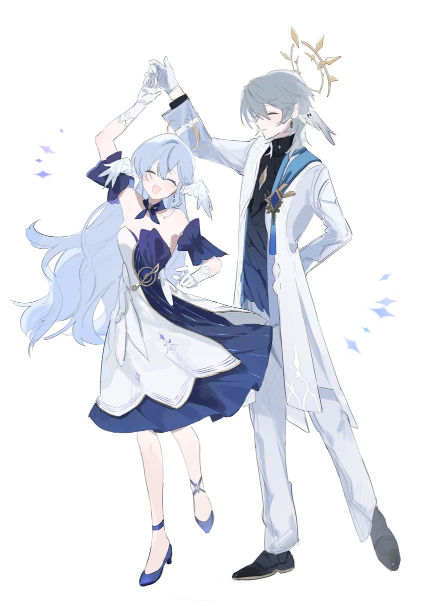 robin and sunday (honkai and 1 more) drawn by mono_02