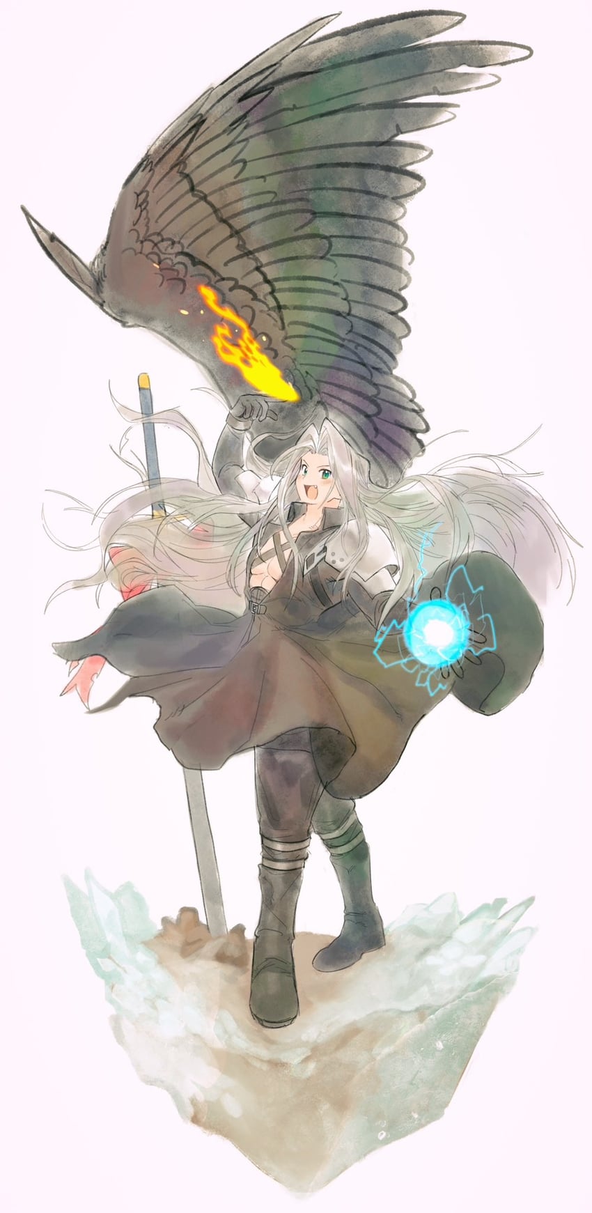 sephiroth (final fantasy and 1 more) drawn by hattouissenbaka