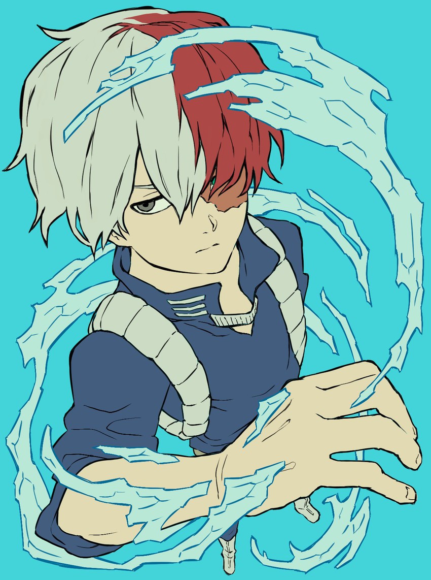 bakugou katsuki and todoroki shoto (boku no hero academia) drawn by tuskryo