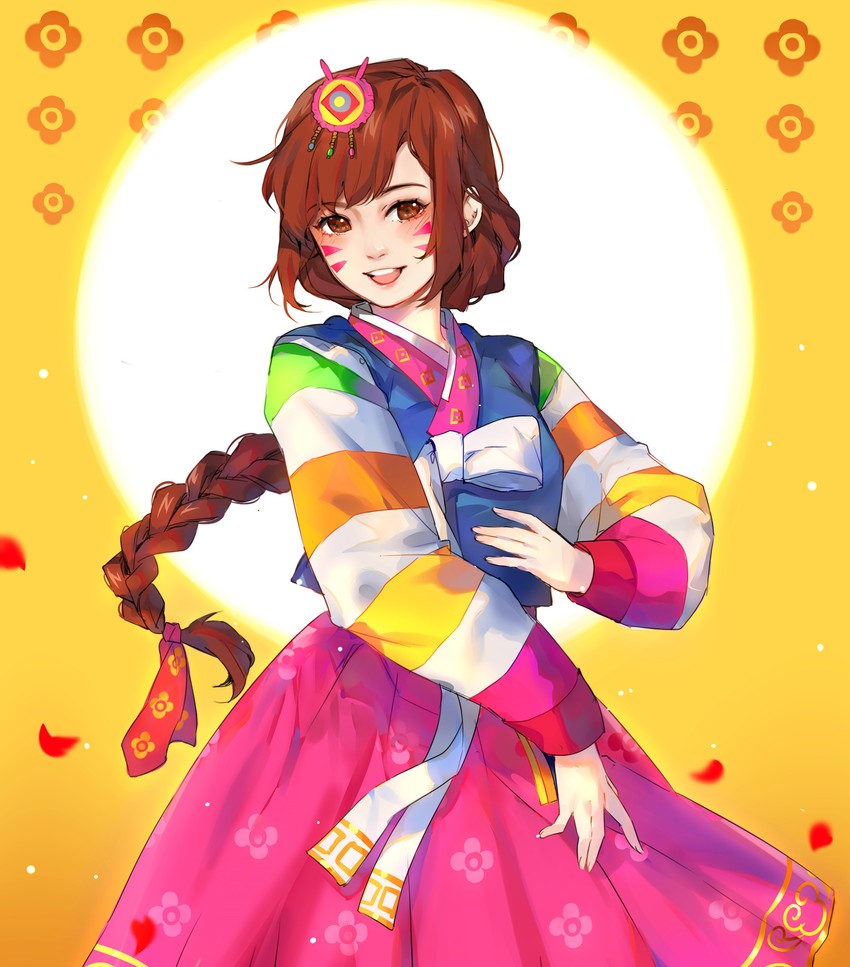 d.va and palanquin d.va (overwatch and 1 more) drawn by ruuto-kun