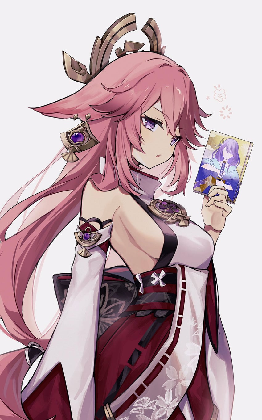 raiden shogun and yae miko (genshin impact) drawn by merry-san