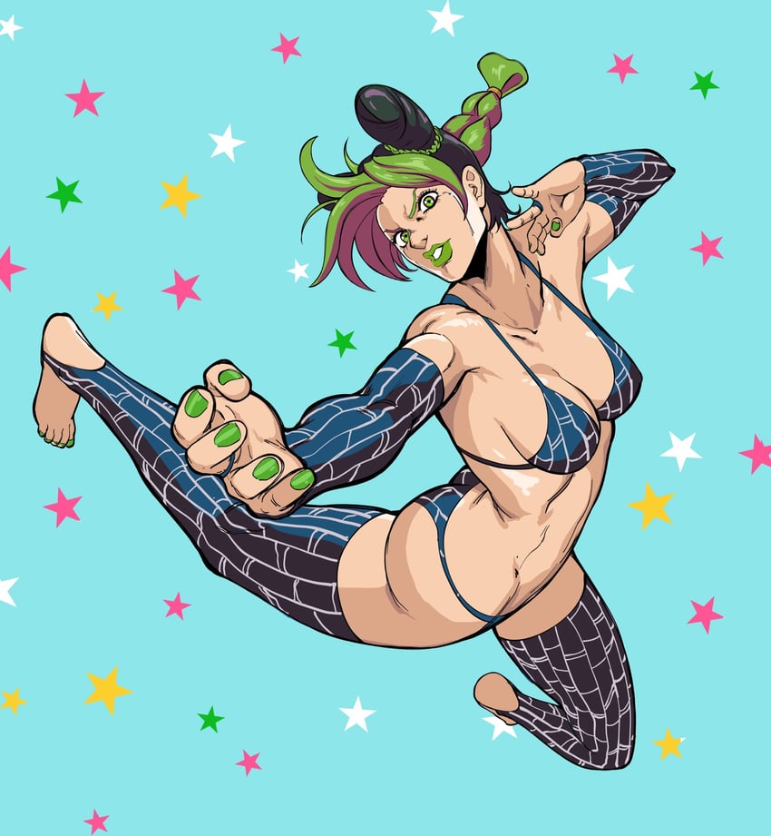 kujo jolyne (jojo no kimyou na bouken and 1 more) drawn by octavius_(octavius_dp)