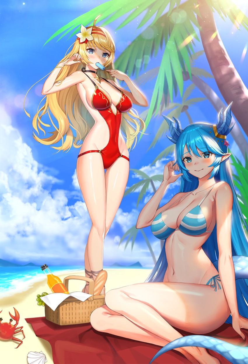 laias and artemia (king's raid) drawn by wangjook_(wj)