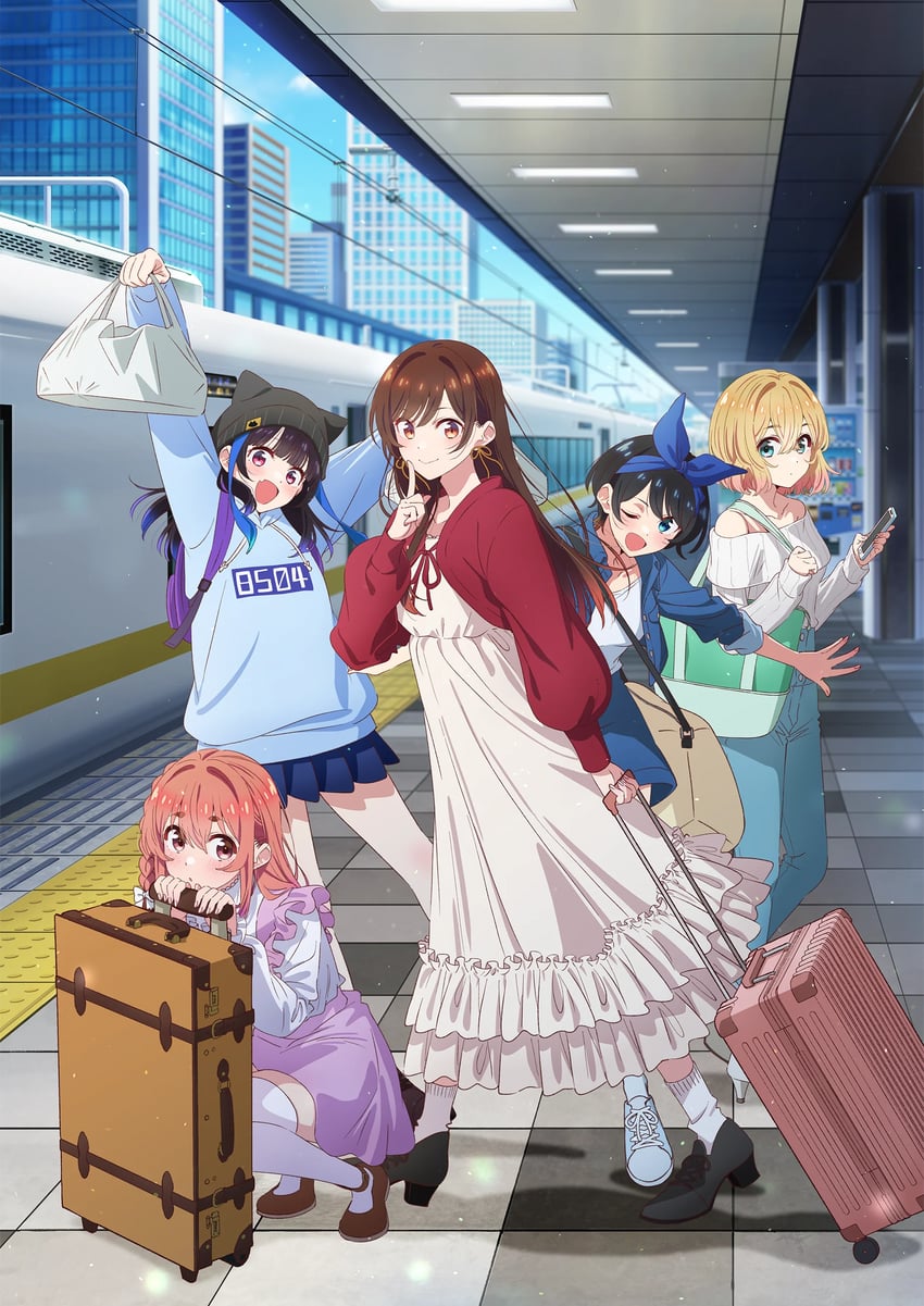 mizuhara chizuru, sarashina ruka, nanami mami, sakurasawa sumi, and yaemori mini (kanojo okarishimasu) drawn by hirayama_kanna