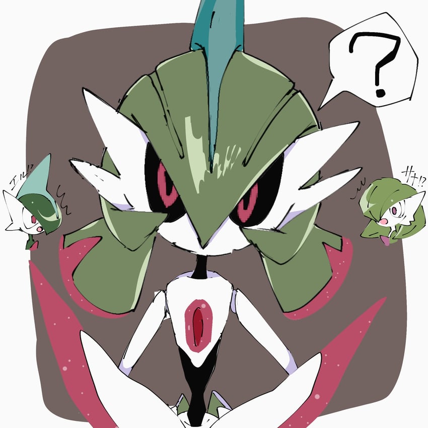 gardevoir, gallade, and iron valiant (pokemon) drawn by shiraha_(siraha_79)