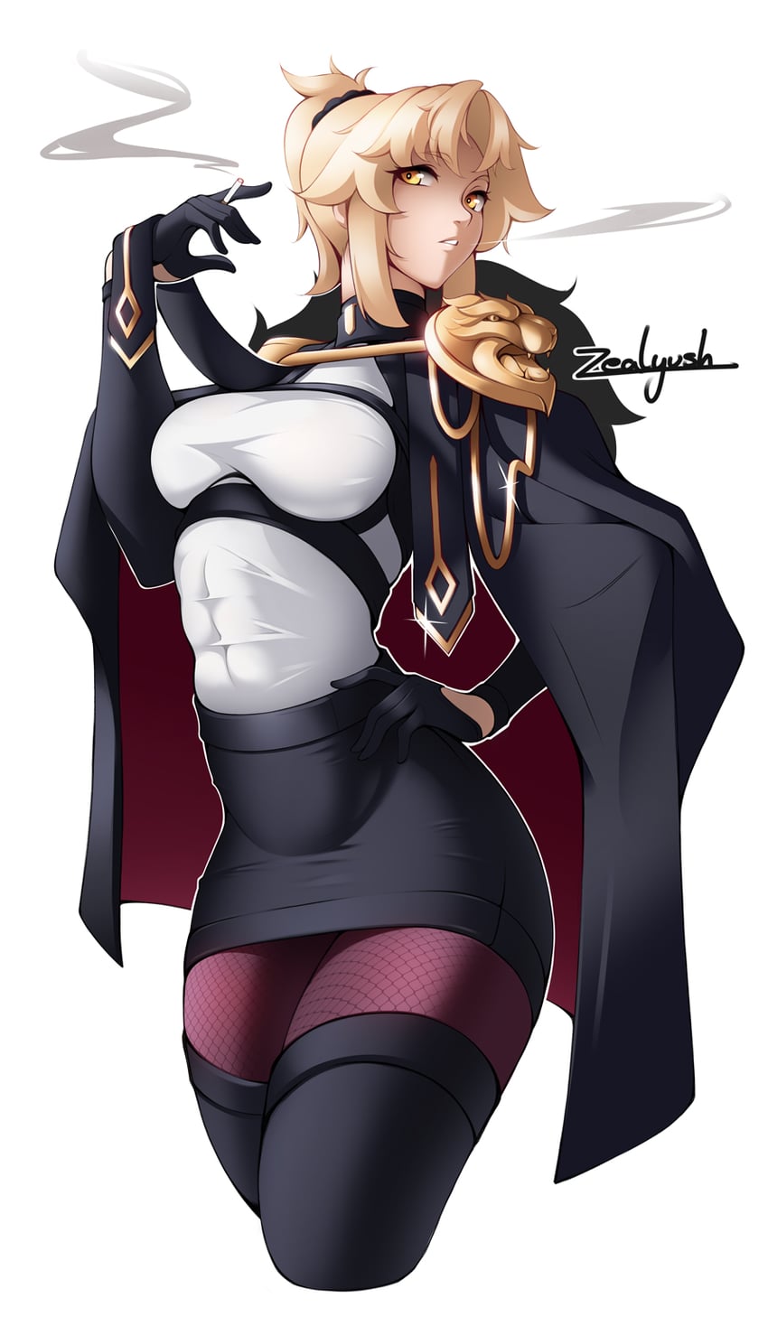 mordred (fate and 1 more) drawn by zealyush