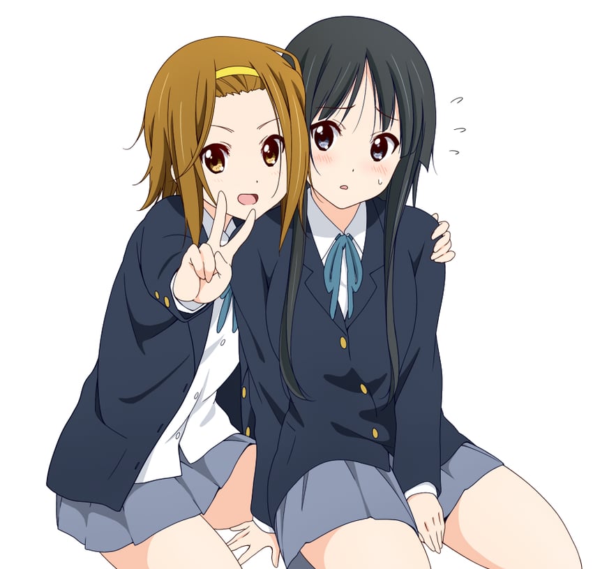 akiyama mio and tainaka ritsu (k-on!) drawn by sawanatsu_mikan