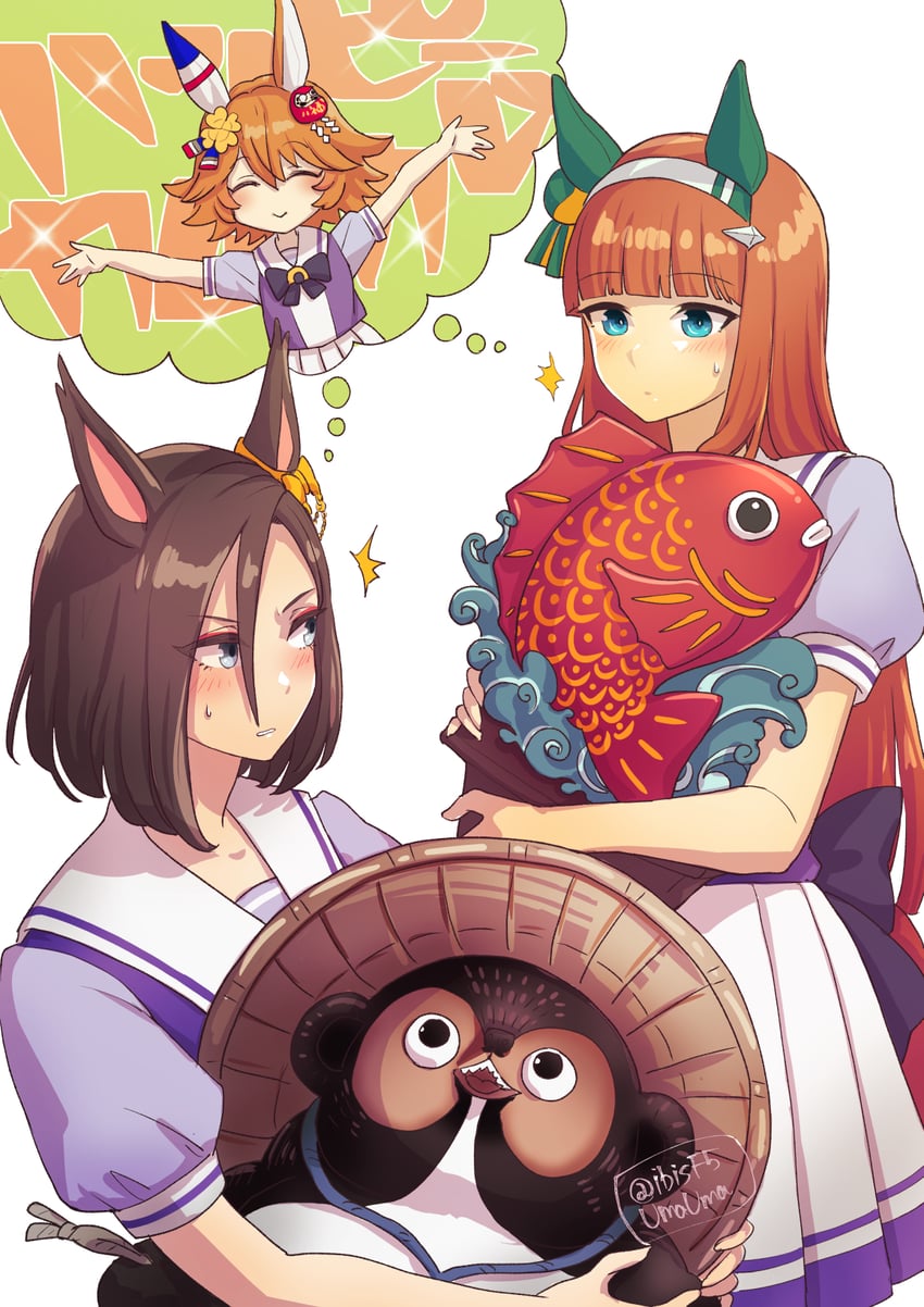 silence suzuka, air groove, and matikanefukukitaru (umamusume) drawn by hi_(ibisf5umauma)