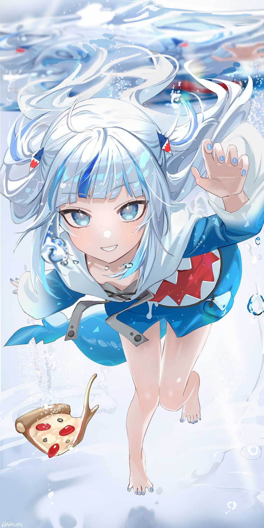 gawr gura (hololive and 1 more) drawn by haruri