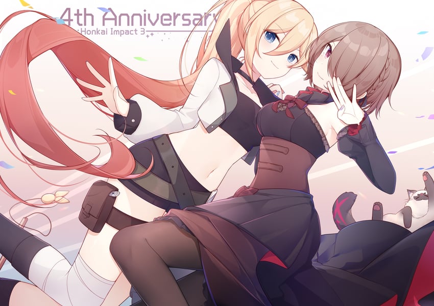 rita rossweisse and durandal (honkai and 1 more) drawn by eta