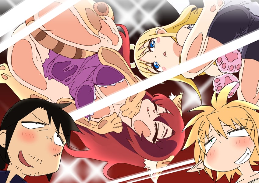 crimvael, stunk, zel, and mii (ishuzoku reviewers) drawn by pp_bj