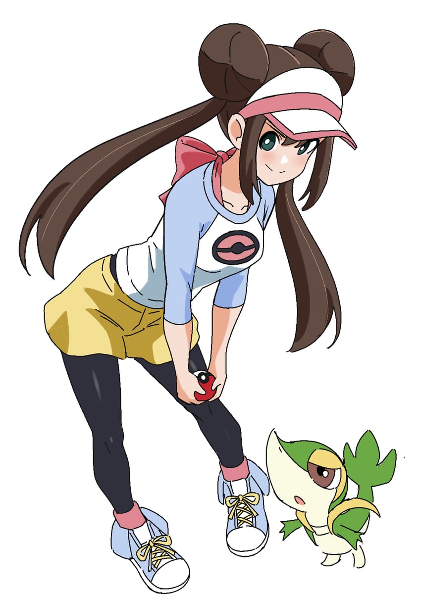 rosa and snivy (pokemon and 1 more) drawn by tamtam_(srdn8883)