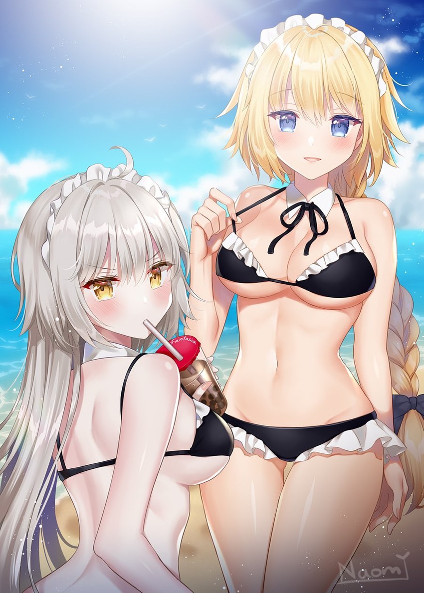 jeanne d'arc alter and jeanne d'arc (fate and 2 more) drawn by naomi_(fantasia)