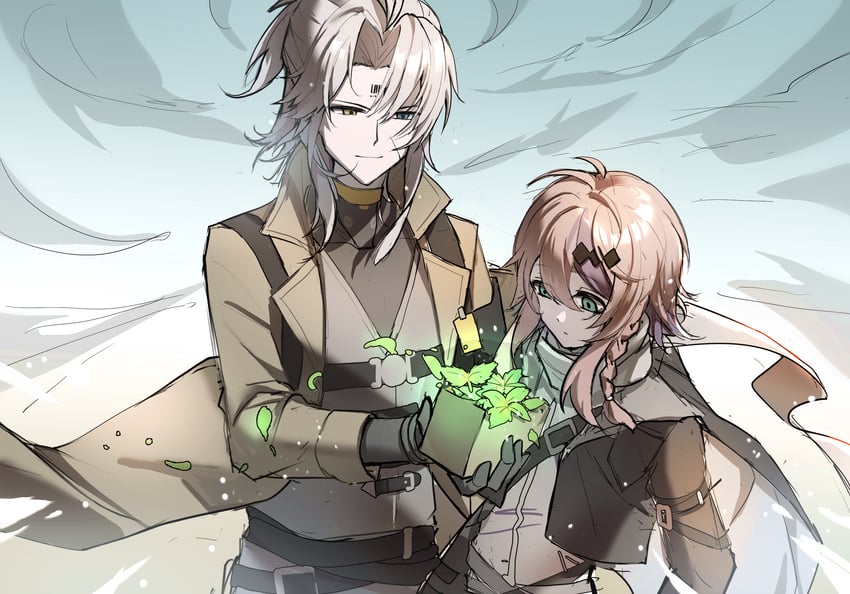 commandant, watanabe, and watanabe: nightblade (punishing: gray raven) drawn by qinling_qiufeng