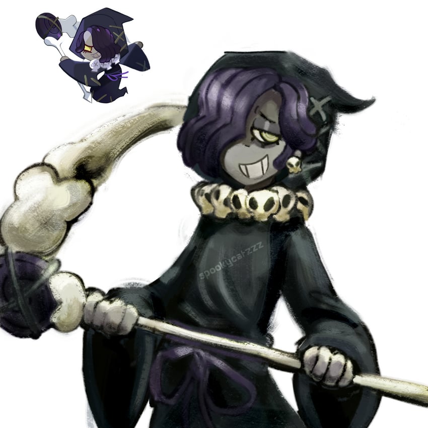 licorice cookie (cookie run and 1 more) drawn by spookycatzzz