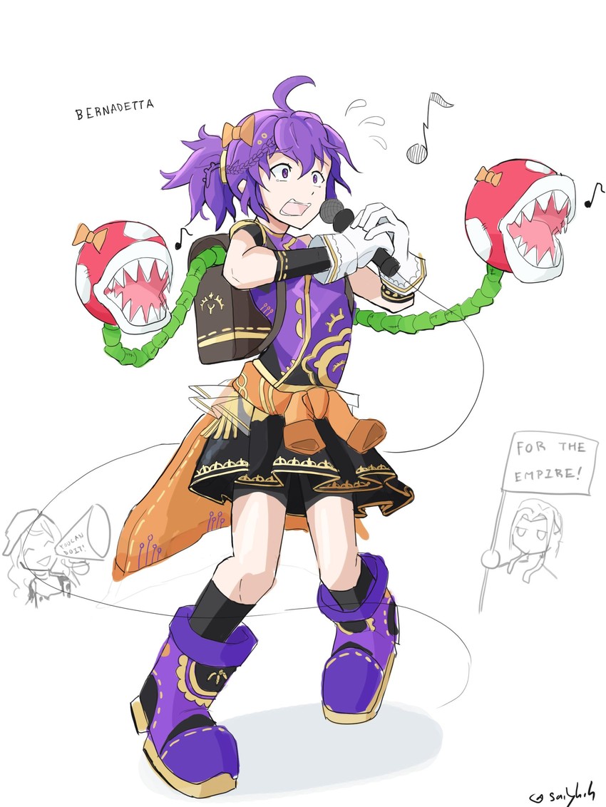 edelgard von hresvelg, dorothea arnault, bernadetta von varley, and piranha plant (fire emblem and 3 more) drawn by saiykik