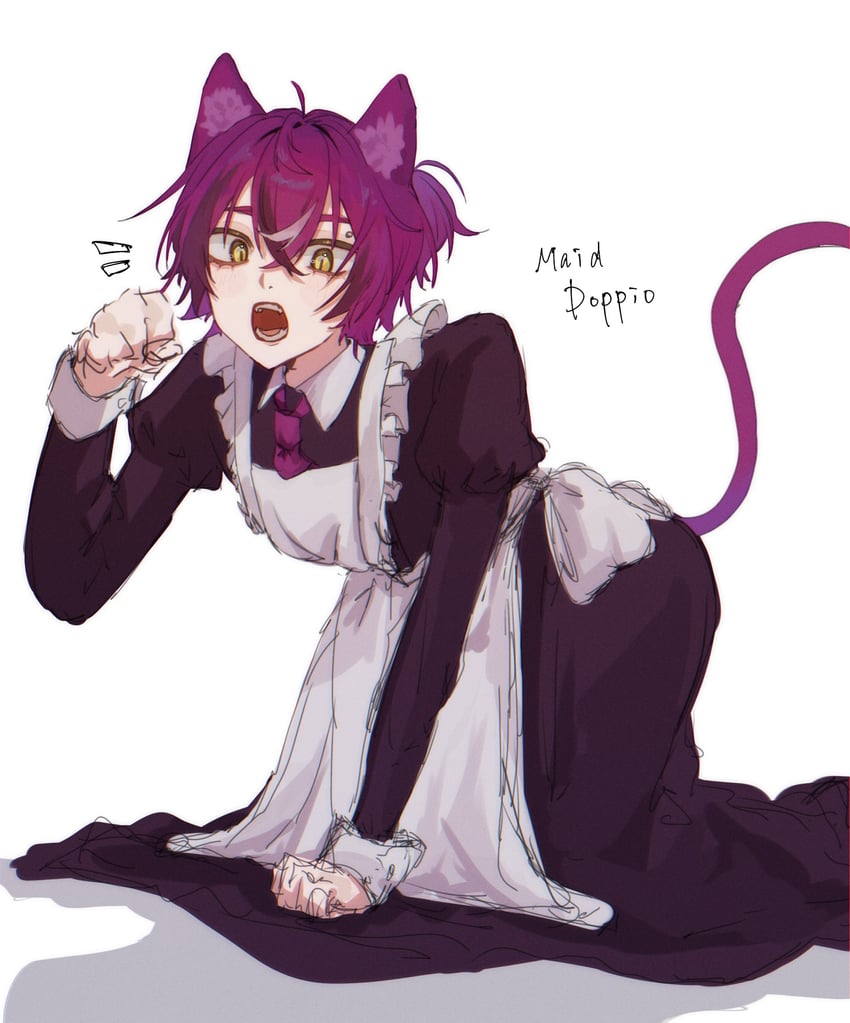 doppio dropscythe (nijisanji and 1 more) drawn by doku_tanuki123