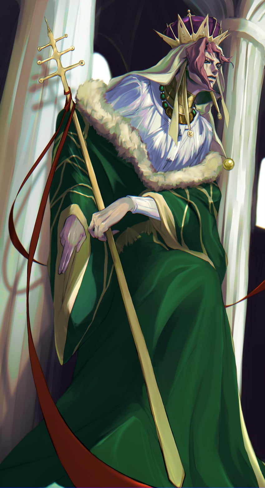 kakyoin noriaki (jojo no kimyou na bouken and 1 more) drawn by sano_(hospital_0434)