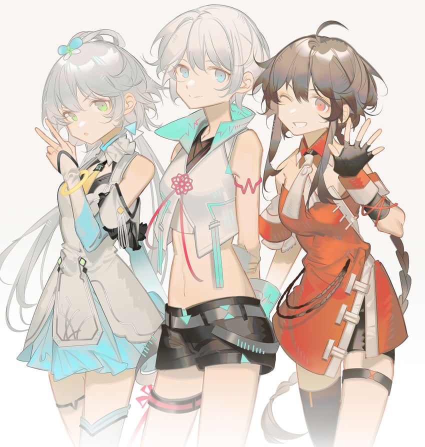 luo tianyi, yuezheng ling, and yanhe (vocaloid and 1 more) drawn by rin_lingsong