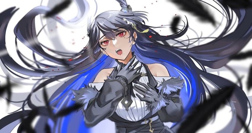 nerissa ravencroft (hololive and 1 more) drawn by set7
