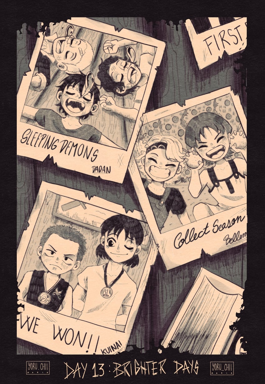 nami, monkey d. luffy, roronoa zoro, portgas d. ace, sabo, and 2 more (one piece) drawn by maria_(yoru_chii)
