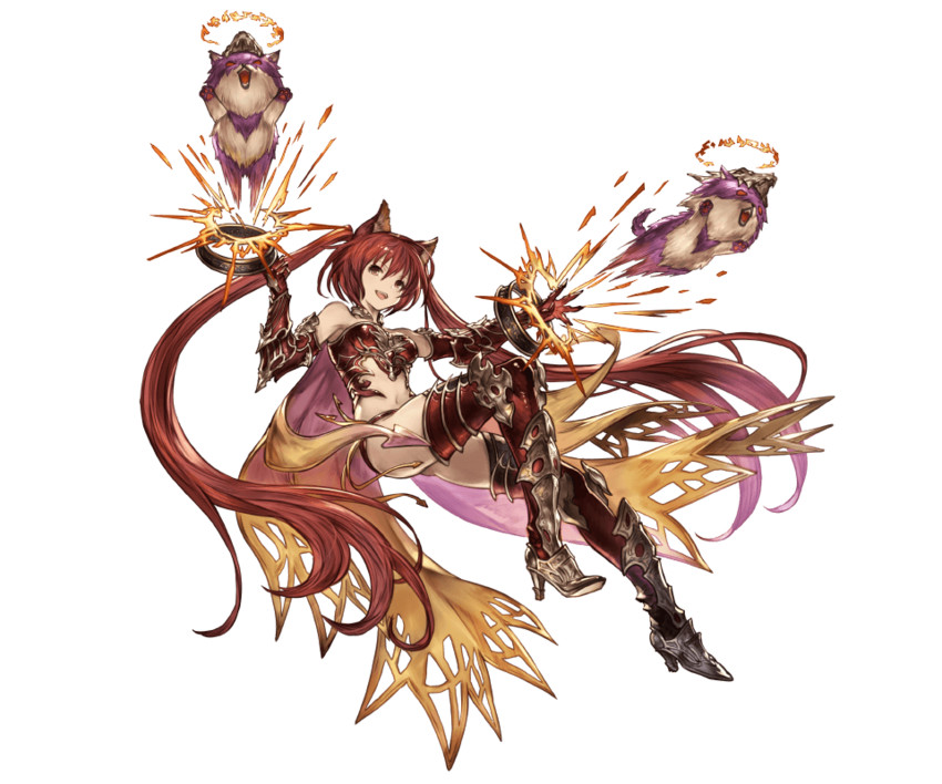 cerberus, mimi, and coco (granblue fantasy and 1 more) drawn by minaba_hideo