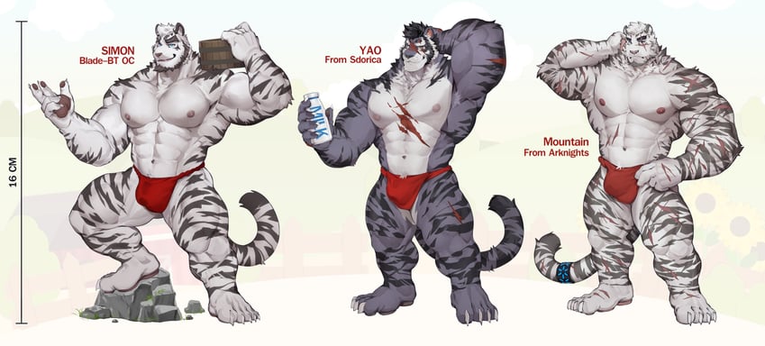 mountain and yao (original and 2 more) drawn by bladetiger_art