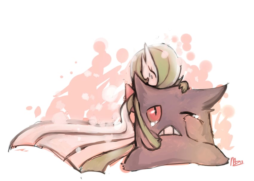 gardevoir and gengar (pokemon and 2 more) drawn by killuba