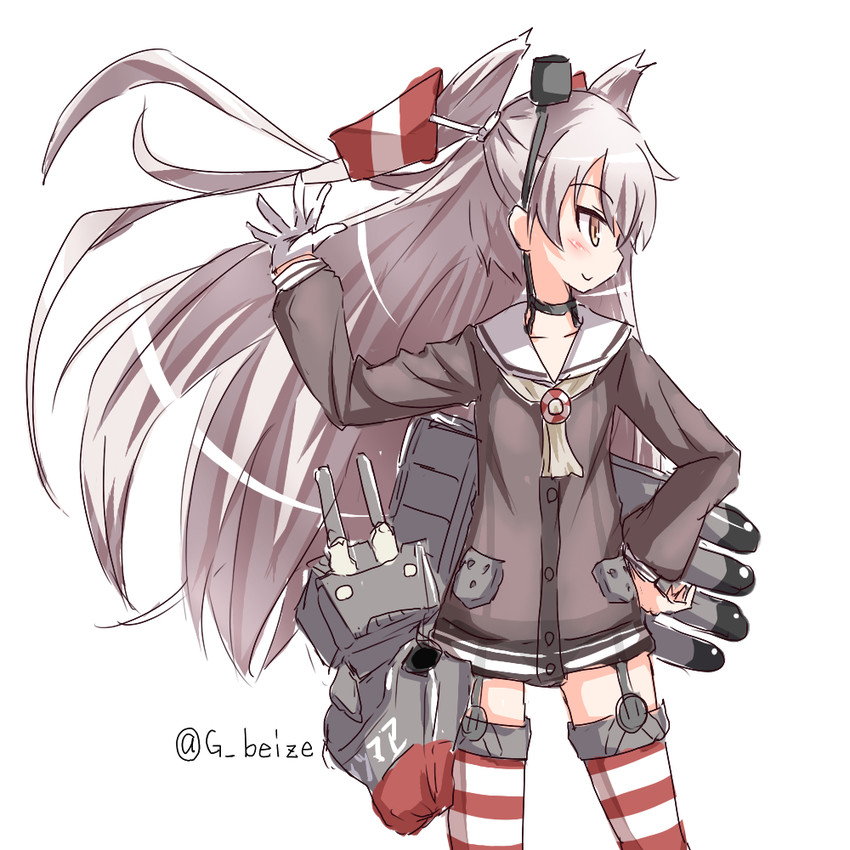 amatsukaze and rensouhou-kun (kantai collection) drawn by beize_(garbage)