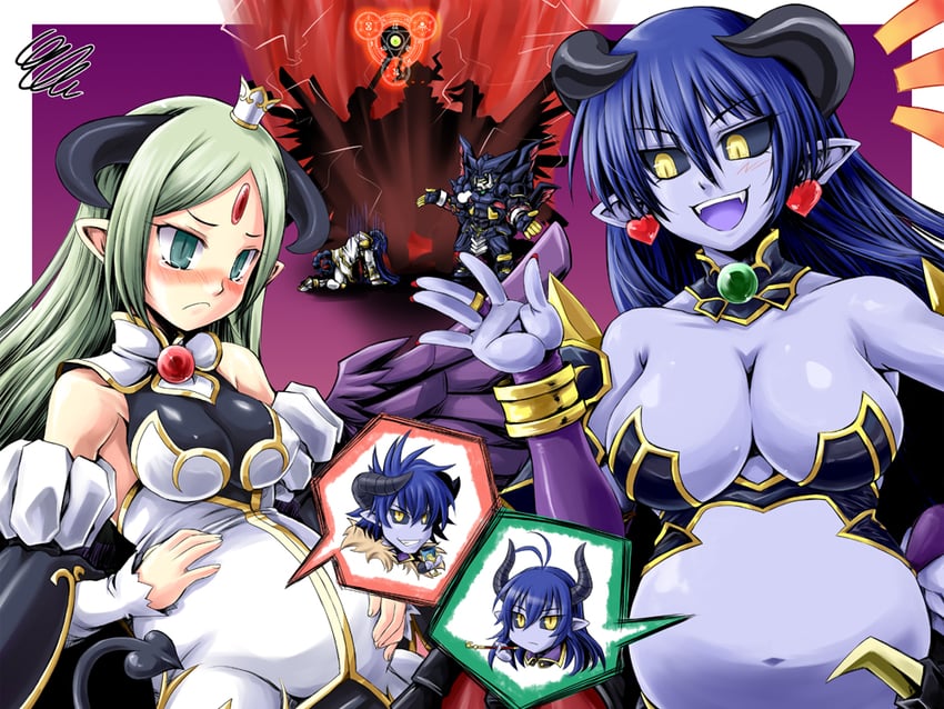 astaroth, asmodeus, alfine, beelzebub, belial, and 2 more (shinrabanshou) drawn by inusurvivor