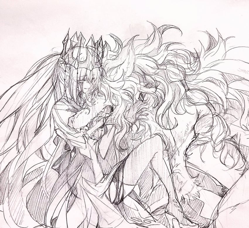 morgan le fay and woodwose (fate and 1 more) drawn by kei_(kei47t)