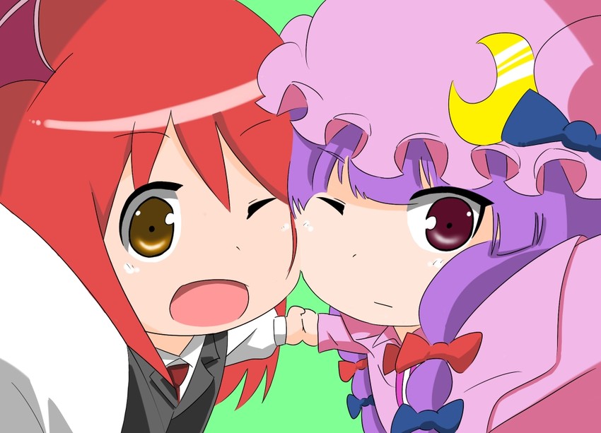 patchouli knowledge and koakuma (touhou and 1 more) drawn by kai_(gunbollgx)