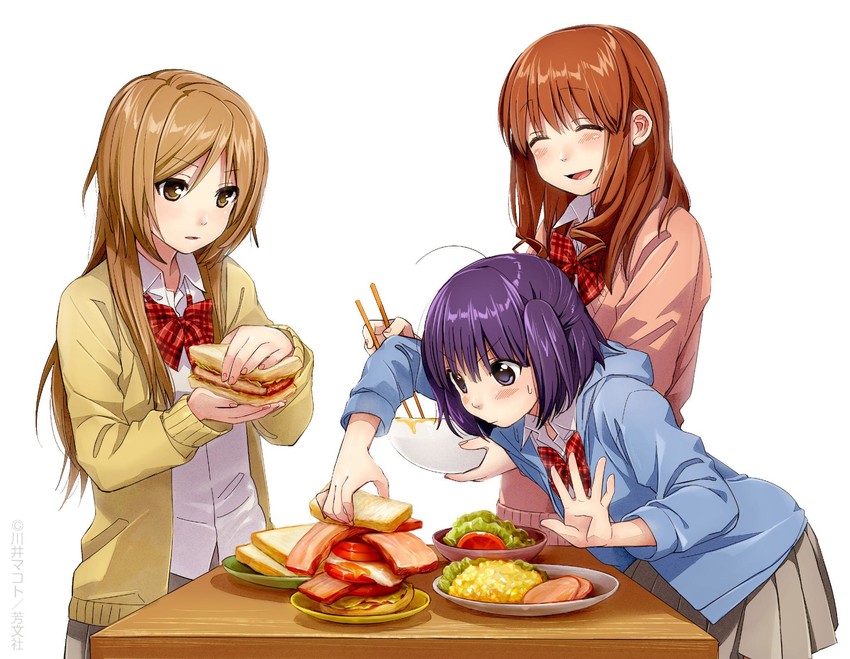 machiko ryou, morino kirin, and shiina (koufuku graffiti) drawn by kawai_makoto