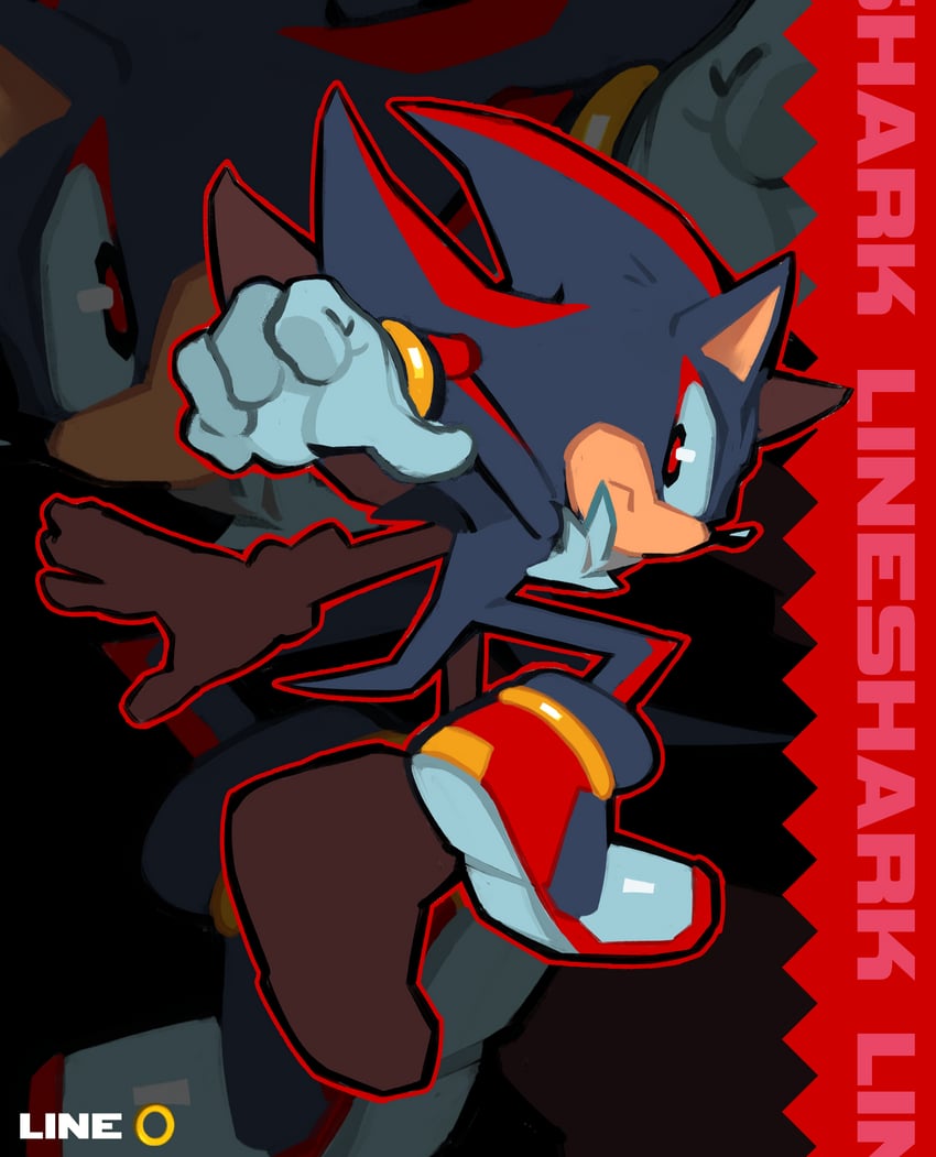 shadow the hedgehog (sonic and 1 more) drawn by linesharkart