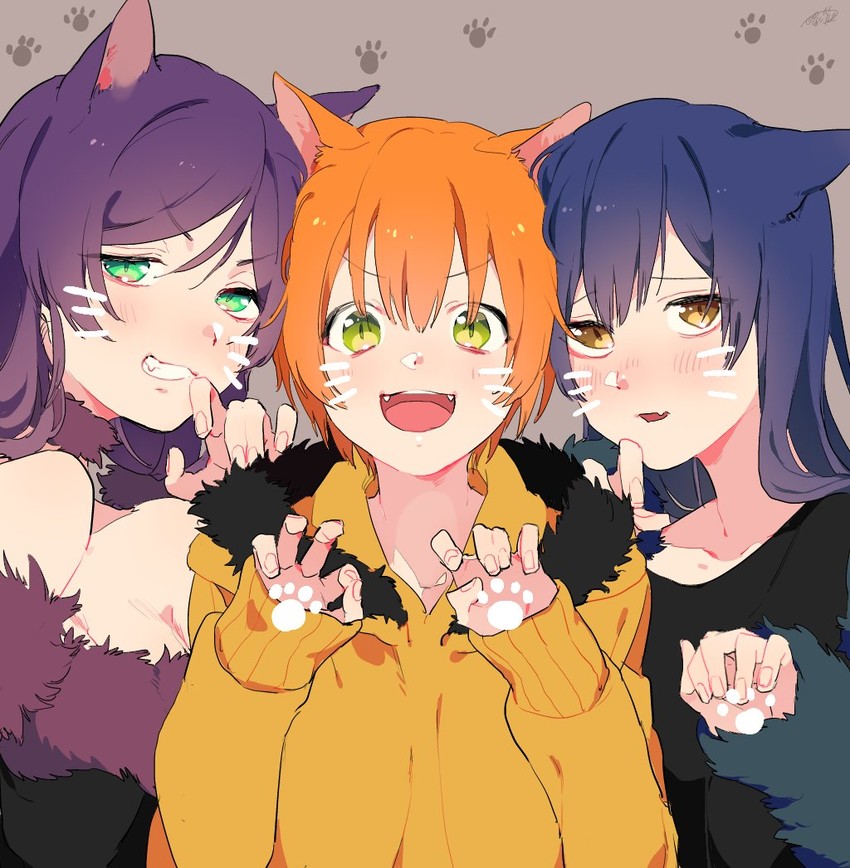 tojo nozomi, sonoda umi, and hoshizora rin (love live! and 1 more) drawn by tsumujikaze74