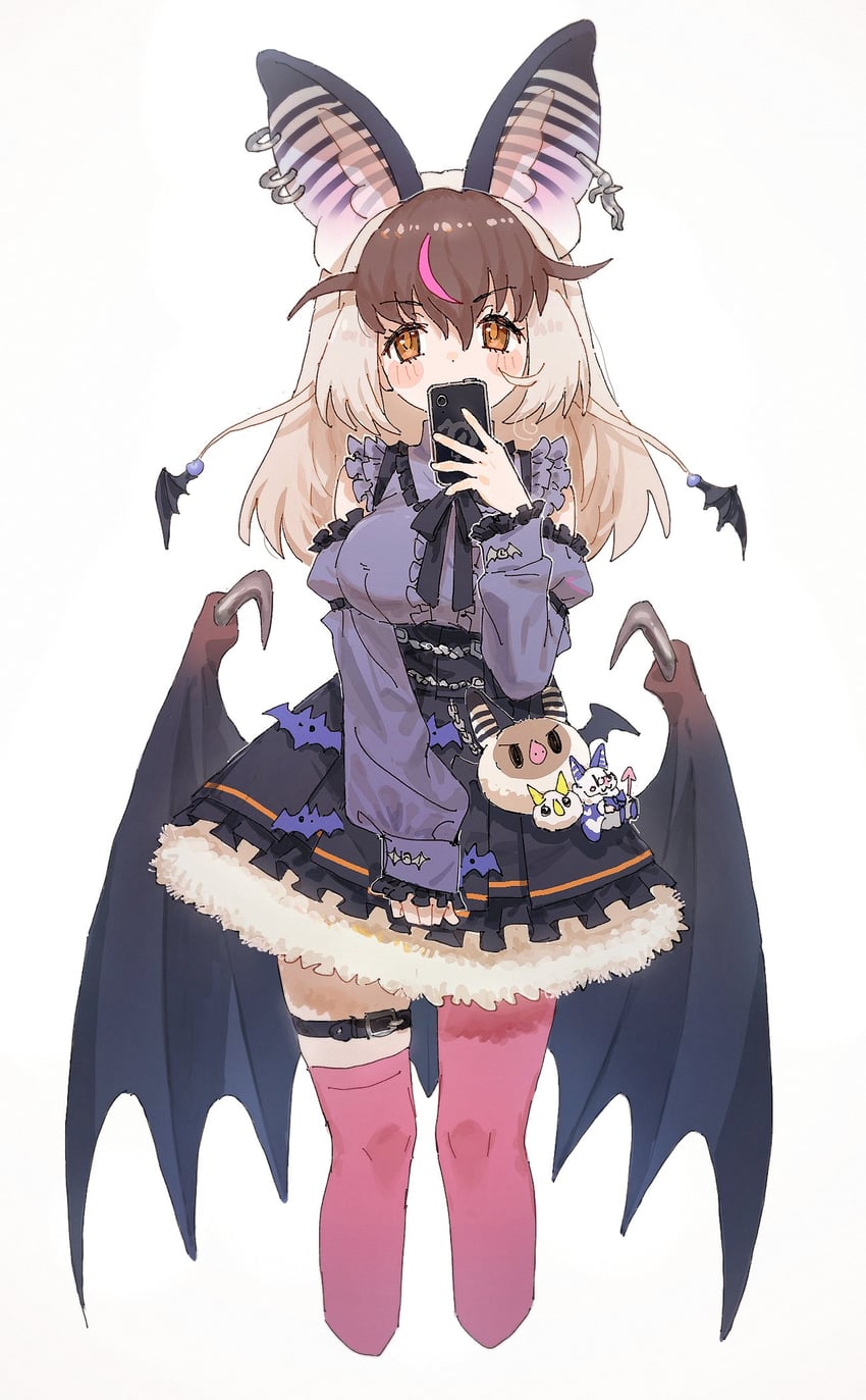 brown long-eared bat and poporu (kemono friends and 1 more) drawn by nendo23
