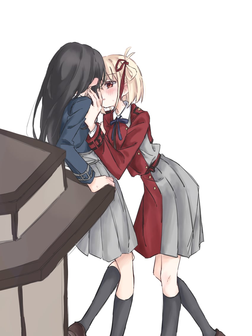 nishikigi chisato and inoue takina (lycoris recoil) drawn by syonosuke9573