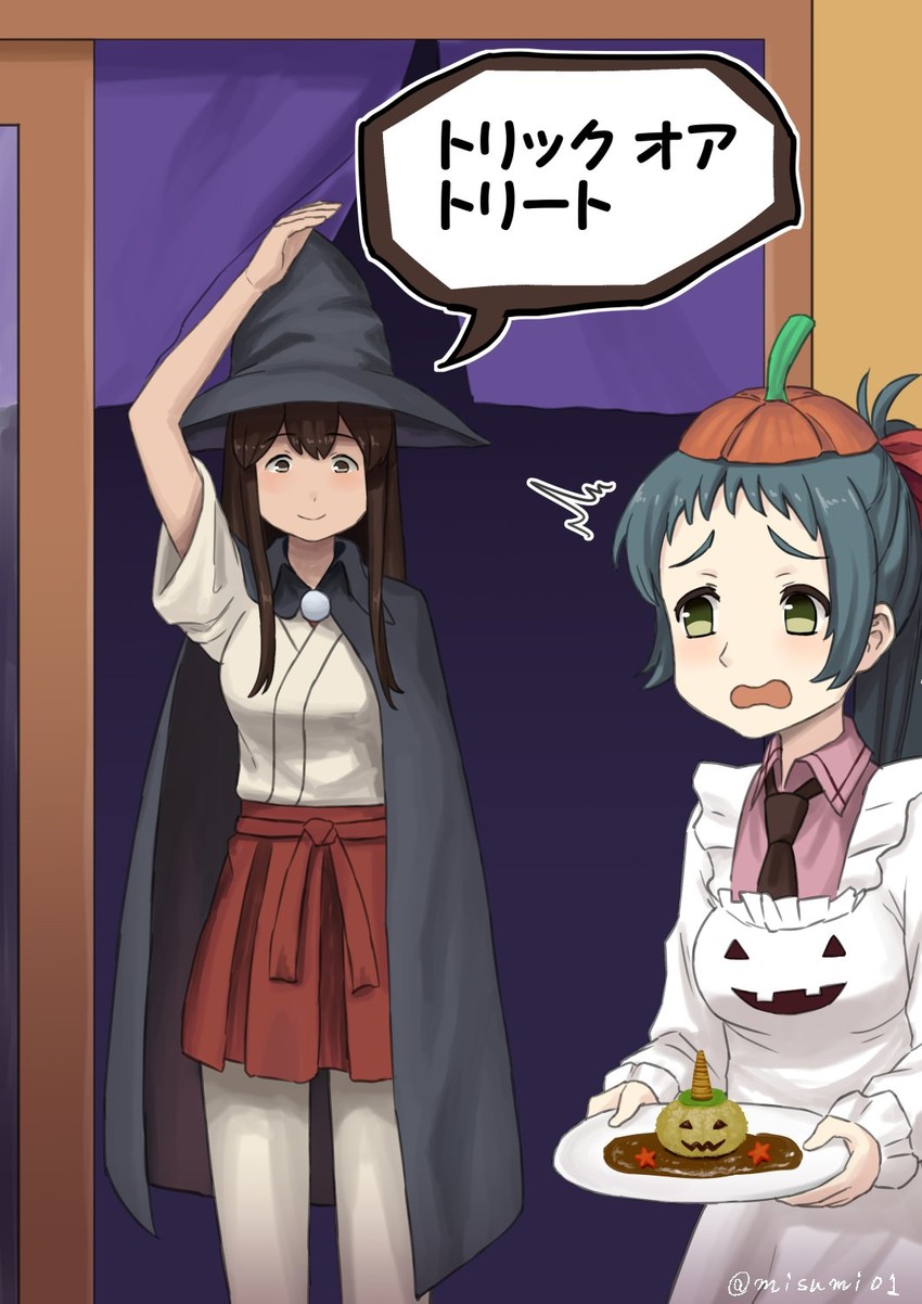 akagi and irako (kantai collection) drawn by misumi_(niku-kyu)