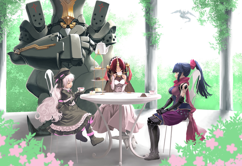 elizabeth bathory, nursery rhyme, frankenstein's monster, katou danzou, charles babbage, and 1 more (fate and 1 more) drawn by kohige