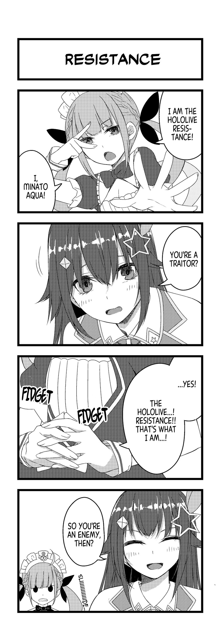 minato aqua and tokino sora (hololive) drawn by tries