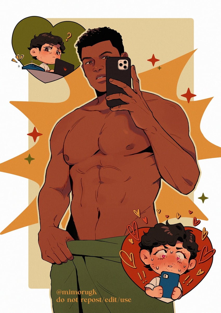 finn and poe dameron (star wars and 1 more) drawn by mimorugk